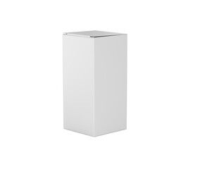 A Rectangular Cardboard Box Mockup For Packaging Concept Standing On Vertical 3d Illustration