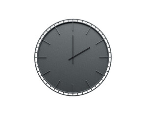 A Modern Dark Gray Wall Clock 02 00 Two O'Clock 2 00 Minimalist For Modern Interiors 3D Illustration