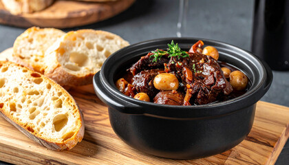 Delicious beef stew recipe cozy kitchen food photography warm atmosphere top view comfort food
