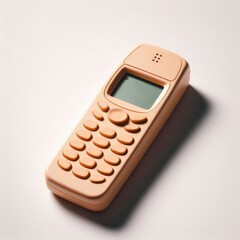 Retro Mobile Phone Mockup &ndash; Flip Design, Isolated on White