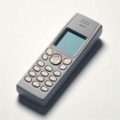 Retro Mobile Phone Mockup – Flip Design, Isolated on White