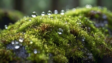 green grass with dew