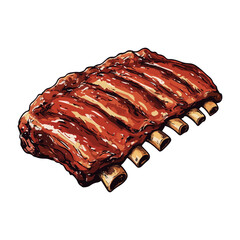 barbecue ribs,vector