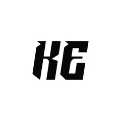 KE monogram logo design letter text name symbol monochrome logotype alphabet character simple logo