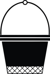 Bucket Icon Vector Simple Design