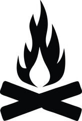 Camp Fire Line Icon