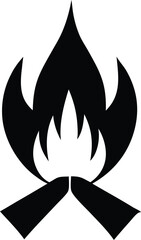 Camp Fire Line Icon