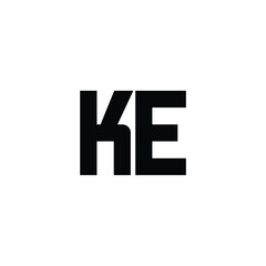 KE monogram logo design letter text name symbol monochrome logotype alphabet character simple logo