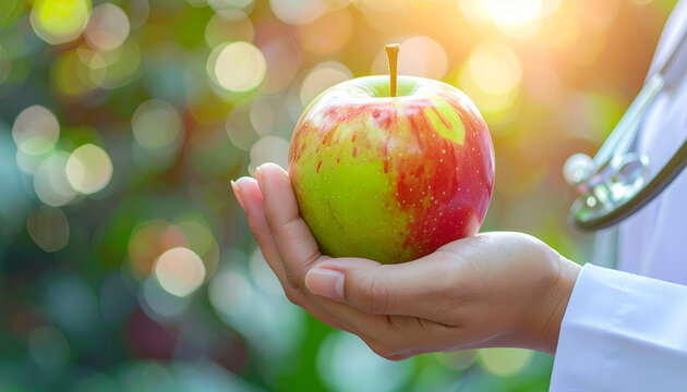 Health benefits of fresh apples orchard garden food photography natural light close-up view