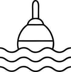 fishing floats glyph icon