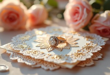 stunning ring shots elegant wedding fashion romantic stationery invitation card luxury design proposal, invitations, romance, image, jewelry, style, art