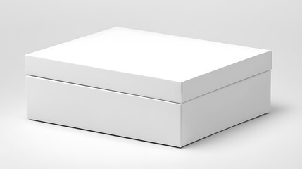 Fototapeta premium White Rectangular Gift Box Mockup