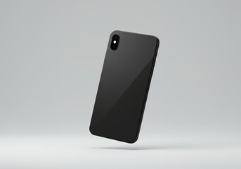 Black Smartphone Mock-up Back View