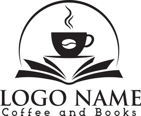 A cup of coffee logo vector logo design.