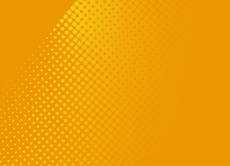 Yellow gradient halftone dots background,retro background