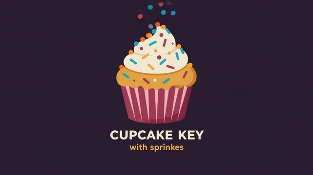 Cupcake Key: A Delightful Sprinkles Logo Design