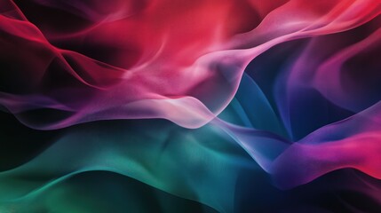 Fototapeta premium Abstract Colorful Fabric Waves: A Symphony of Hues