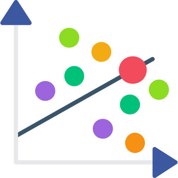 Scatter Graph Infographics Icon