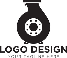 Logo template. Pump symbol. Vector illustration.