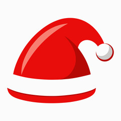 the iconic red and white Christmas Santa hat