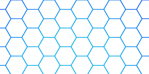 Naklejka premium Abstract Hexagon white background, blue light and shadow. Abstract background design with white hexagon and blue light. Abstract. Hexagon. Vector. Blue. 