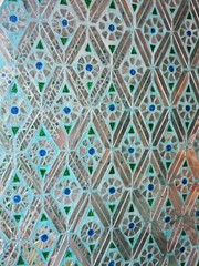 Burmese patterns, Bagan Myanmar, Mosaic, mirror mosiac, diamond patterns, silver mirror mosaic, asian pattern,, Burmese motifs, temple patterns, tile patterns, 