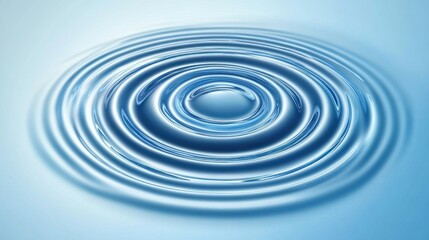 Abstract concentric water ripples, blue liquid surface.