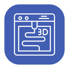 Fototapeta premium 3D Printing Icon