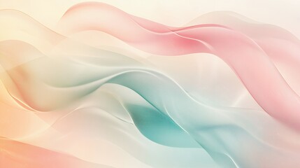 Obraz premium Pastel Waves Abstract Art Design Background