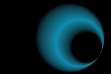 Deep dark teal turquoise blue wave abstract background. black gradient ombre circular design. grain noise texture. cosmic futuristic style with light glow. digital art concept.