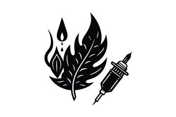 vector illustration of a feathe