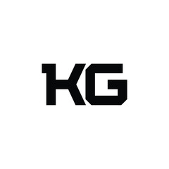 Obraz premium KG monogram logo design letter text name symbol monochrome logotype alphabet character simple logo
