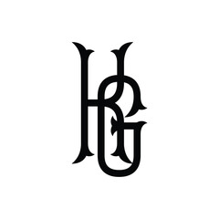 KG monogram logo design letter text name symbol monochrome logotype alphabet character simple logo