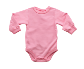 Soft pink baby bodysuit for comfortable wear, cut out