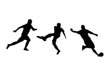 Football mens silhouettes 