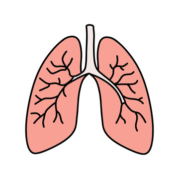 Lungs in Bloom Icon Illustration