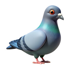 Charming 3D Render of a Cartoon Pigeon