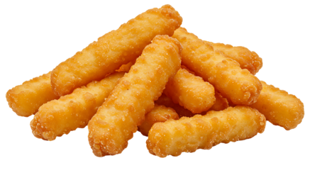 Delicious fried mozzarella sticks cheese sticks appetizer snack golden brown crispy snack food party food 100 on transparent background