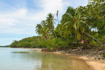 KOH TAN SAMUI THAILAND : September 08,2023;Landscape of Koh TAN on the South Coast of Koh Samui Thailand. This was on a sunny hot morning during the wet season.