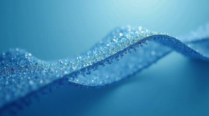 Microphotography of Minimalist Blue Mesh Pattern – Close-Up Texture and Geometry
