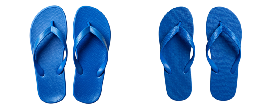  Classic Blue Rubber Flip Flops with Textured Soles, Transparent PNG (1).jpg
