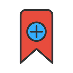 Add Bookmark icon vector image. Suitable for mobile apps, web apps and print media.