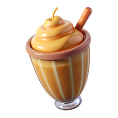 Creamy Orange Milkshake. Refreshing Dessert Drink
