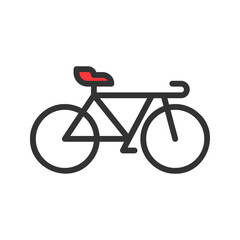 Bicycle icon vector image. Suitable for mobile apps, web apps and print media.