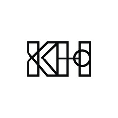KH monogram logo design letter text name symbol monochrome logotype alphabet character simple logo