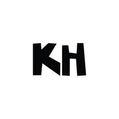 KH monogram logo design letter text name symbol monochrome logotype alphabet character simple logo
