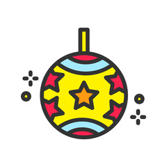 Decoration Ball icon vector image. Suitable for mobile apps, web apps and print media.