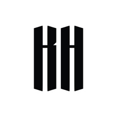 KH monogram logo design letter text name symbol monochrome logotype alphabet character simple logo