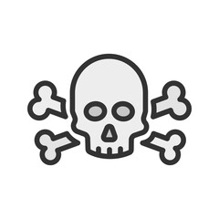 Death Sign icon vector image. Suitable for mobile apps, web apps and print media.