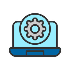 Devices Settings icon vector image. Suitable for mobile apps, web apps and print media.